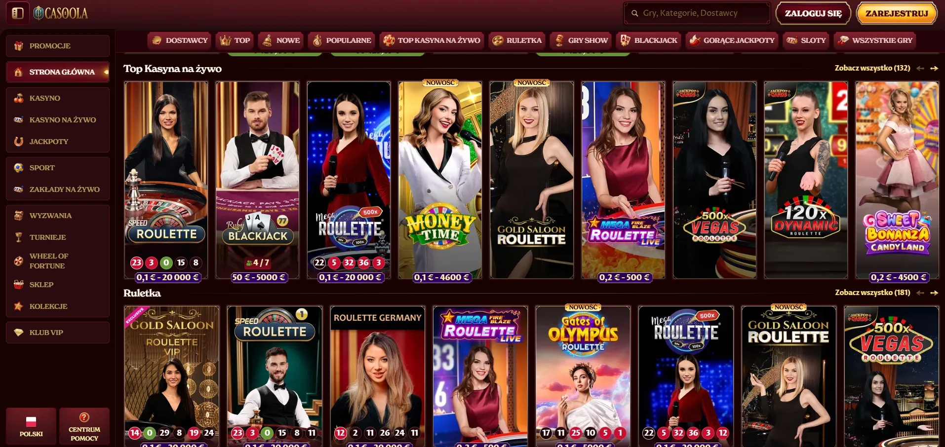 Casoola Casino Gry